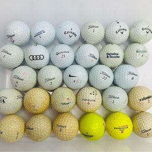 29pc Lot Assorted Used Golf Balls